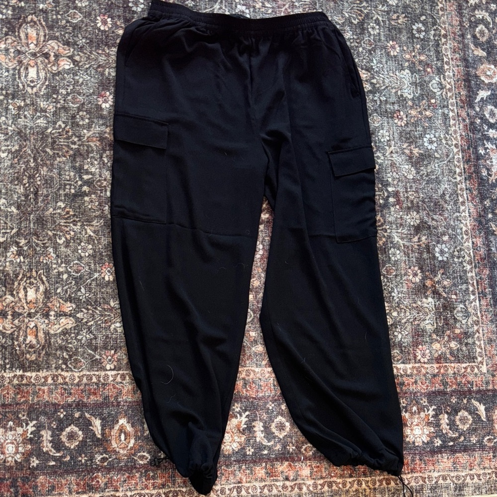 Black jogger style dress pants
